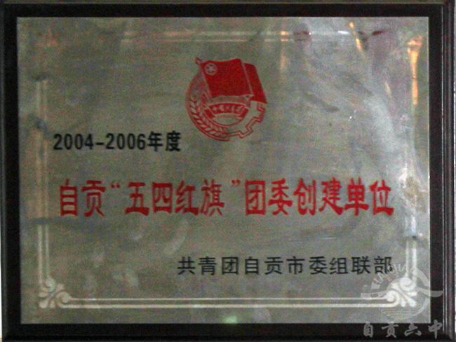 2004-2006年自贡五四红旗团委创建单位