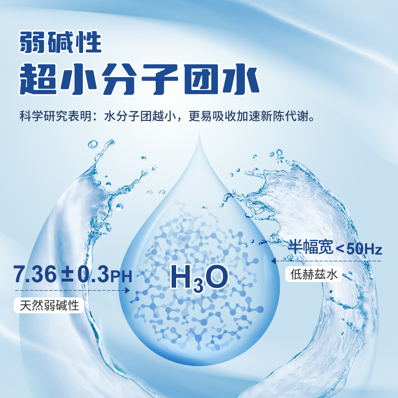 氢乐500ml 富氢低氘活性小分子团水 500ml×12瓶 氢离子能量水 世界长寿乡黄金水源天然弱碱性山泉水