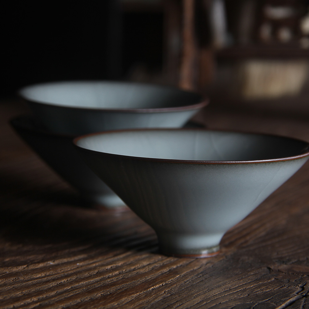 手工杯-铁胎斗笠杯