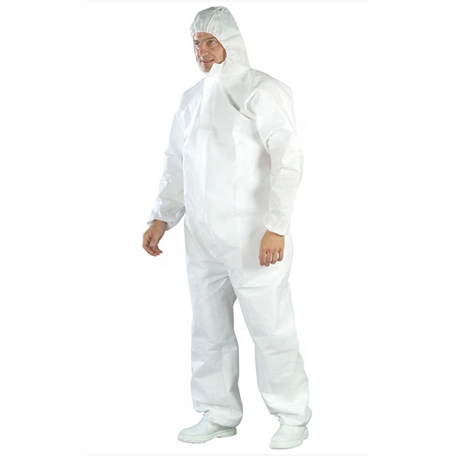 石油和天然氣用一次性微孔防水工作服白色