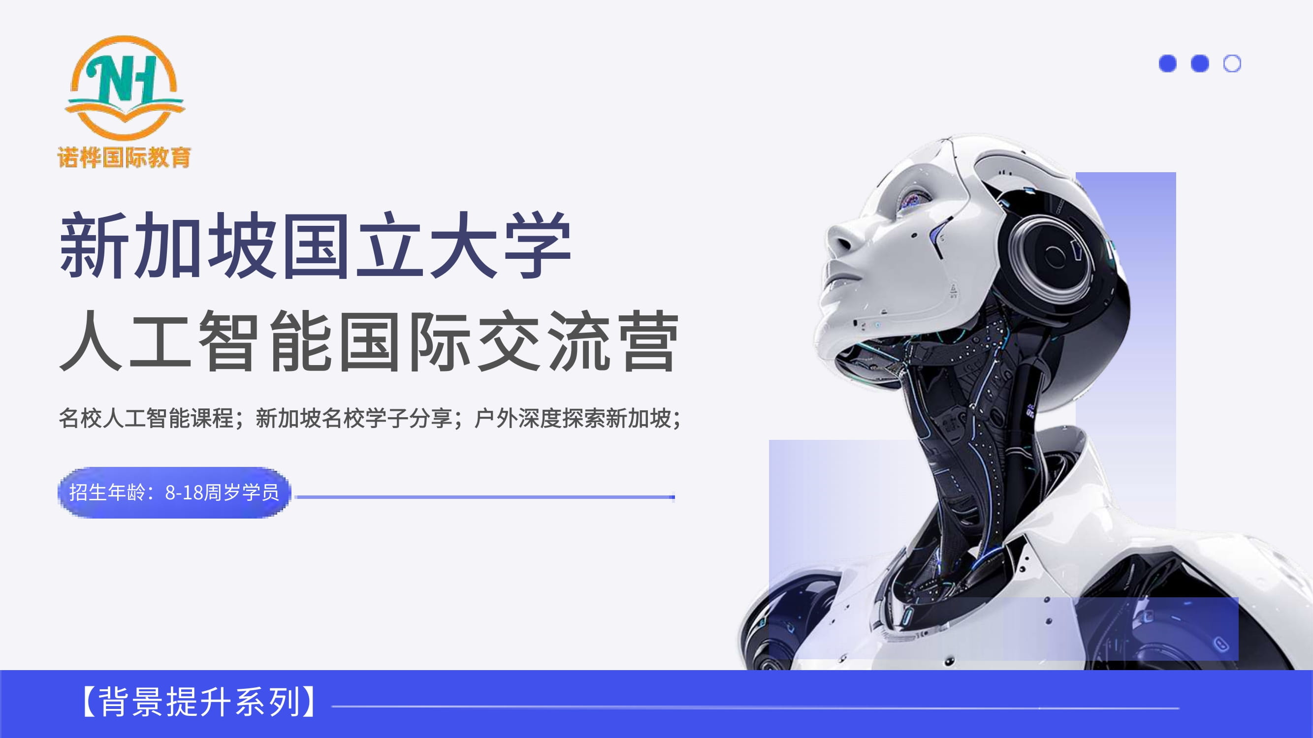 SG03【背景提升系列】新加坡国立大学人工智能国际交流营7天