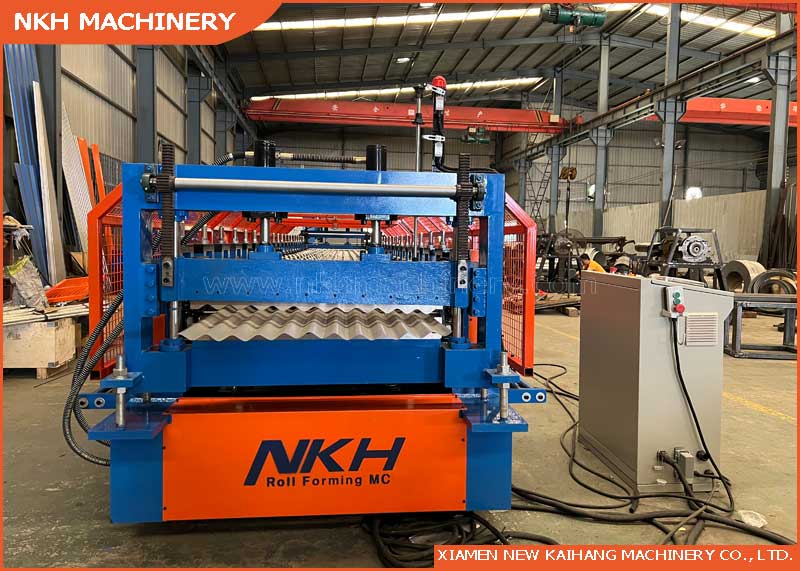 YX18-76.2-762 Roll Forming Machine for Corrugated profile with stacker 35mpm