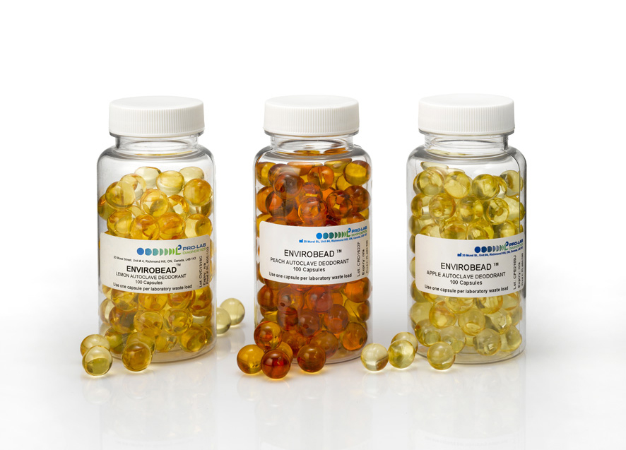 Prolab EnviroBead™高压灭菌除臭剂，实验室灭菌空气清新剂，柠檬型/苹果香型/桃香型