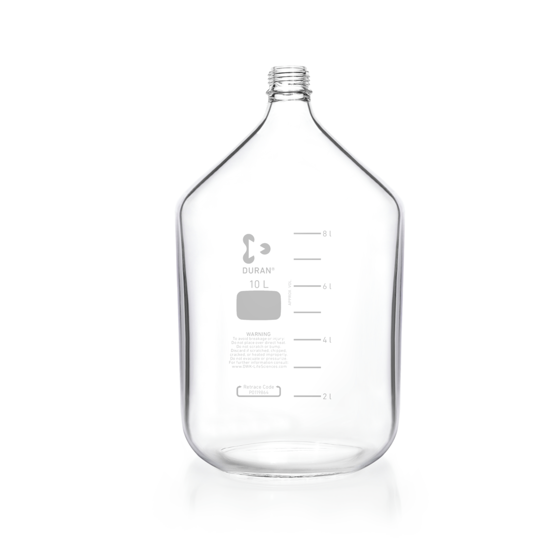 Duran GL80/GL45厚壁玻璃瓶,10L,20L,用于生产和储存瓶,1160100等,原Schott 肖特