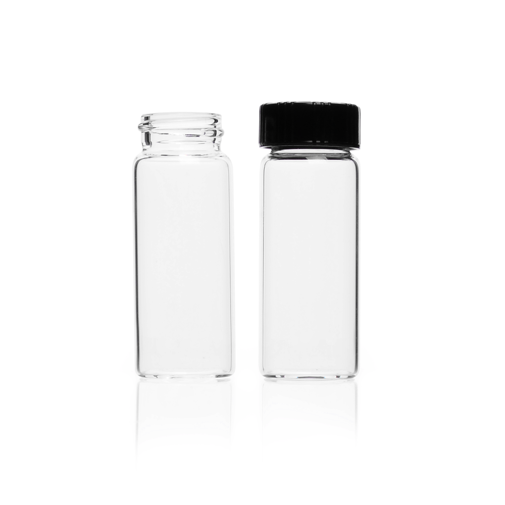 Kimble透明样本瓶，螺口玻璃样品瓶，带盖，2-41ml