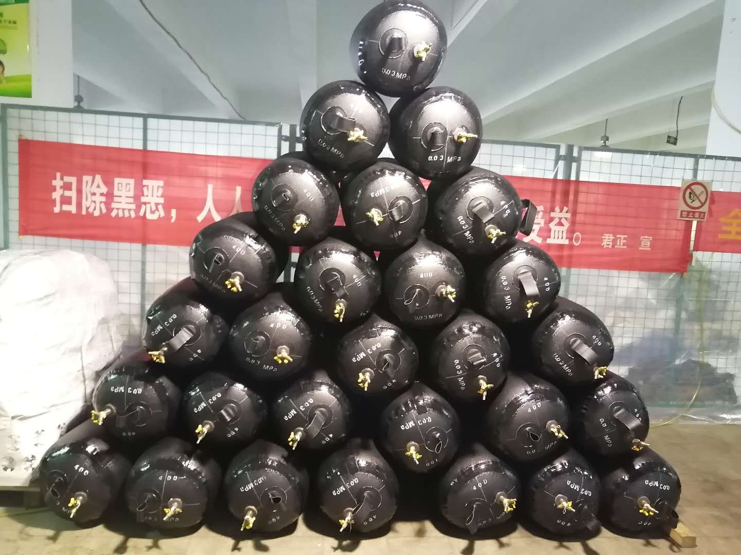 市政管道封堵气囊堆码
