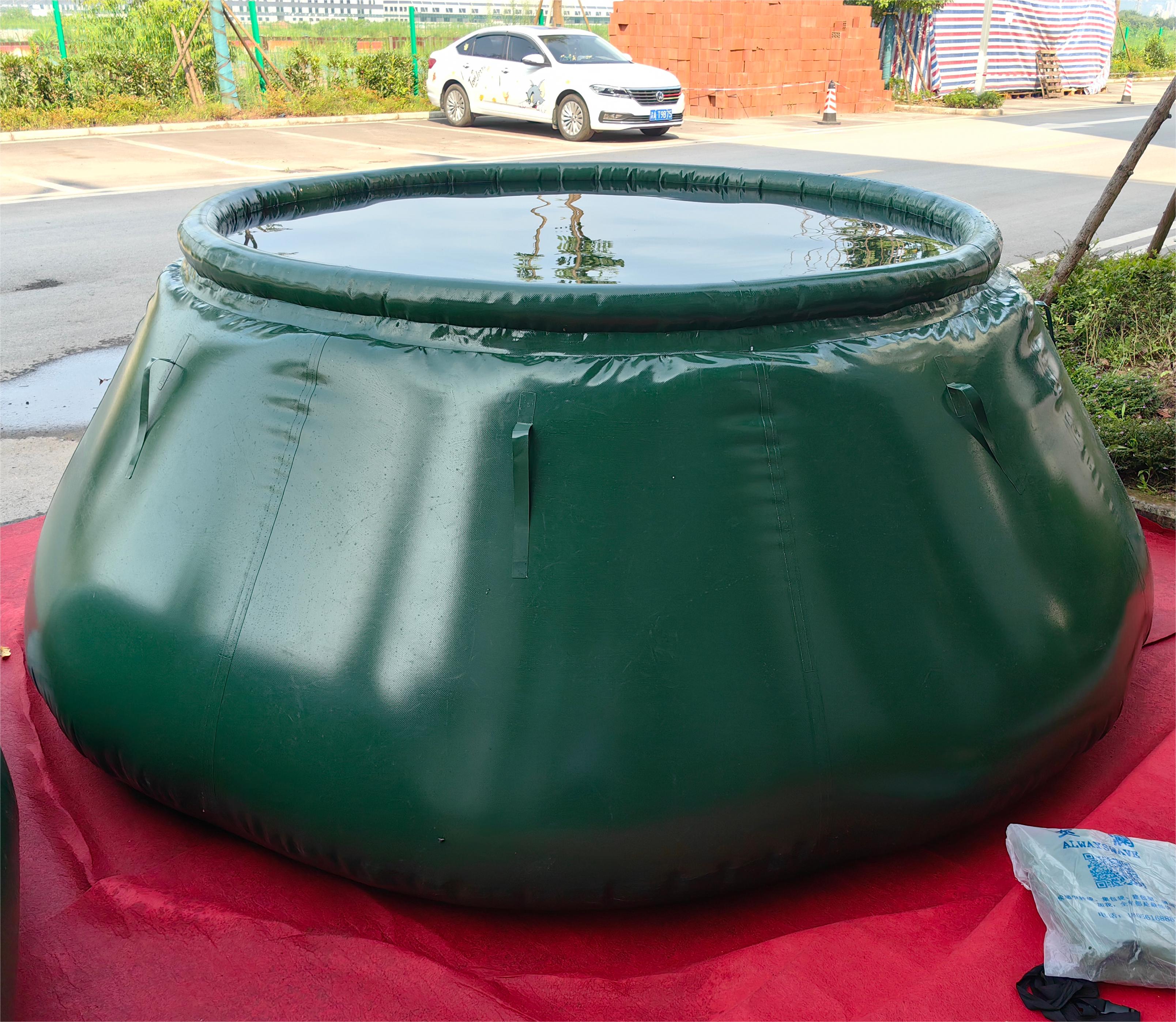 软体森林消防移动蓄水池储水现场