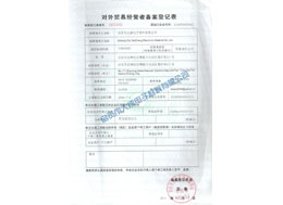 對外貿(mào)易備案登記表