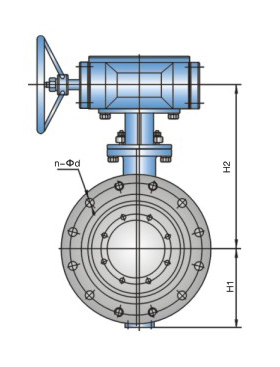 法蘭式三維偏心多層次硬密封蝶閥