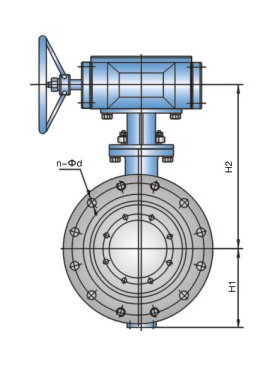 法蘭式三維偏心多層次硬密封蝶閥