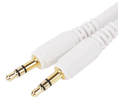秋叶原（CHOSEAL）QS3210BT3 音频线 3.5对3.5 苹果白汽车AUX线