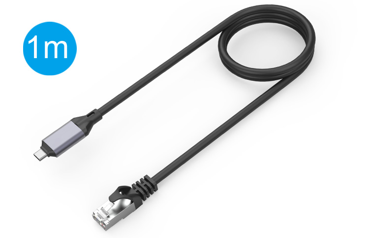 C18148AGY: USB3.2 Gen1 Type C to 1000/100/10Mbps Gigabit Ethernet Cable ,1M Length