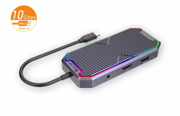 D1029L: D1029A: USB3.2 Gen2 Type-C to Video + 2*USB-A HUB + Gigabit Ethernet + 2*Type-C (DATA + PD)