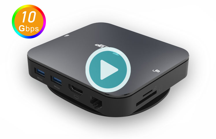 D1072A: USB-C Multi Dock with M2 PCIe NVMe/SATA Enclosure