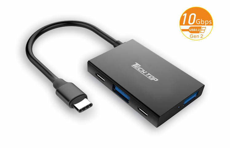 H1302B: USB3.2 Gen2 10Gbps Type-C to 4-Port（2A+2C） HUB