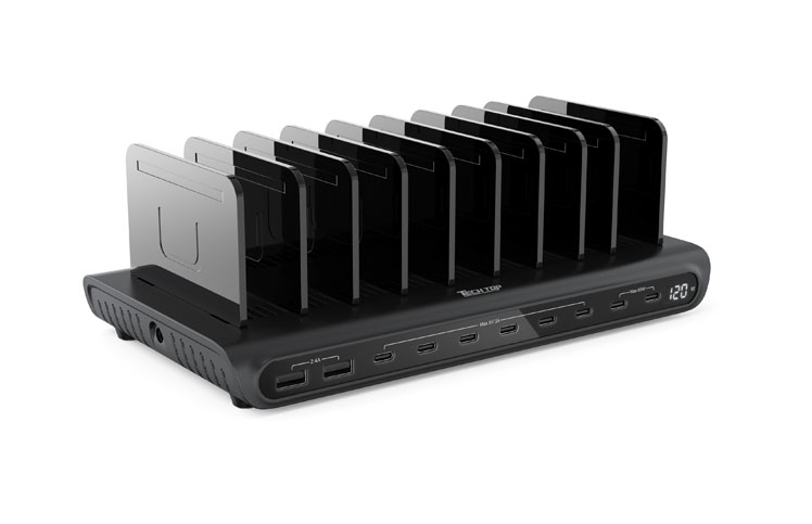 P1230E: 120W 10-Port PD 3.0 Smart Charging Station (8C2A)