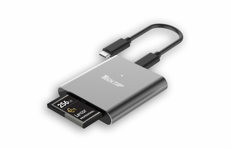 R1006B: USB3.2 Gen1 Type C to CFast 2.0 Card Reader, Aluminum Casing