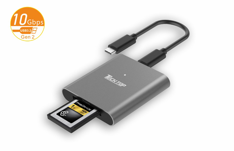R1007B: USB3.2 Gen2 Type C to CFexpress 2.0 Card Reader Aluminum Casing