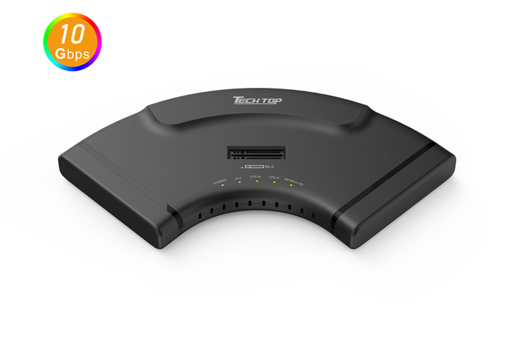 S1114A: USB3.2 10Gbps Type-C to M.2 SSD + CFe A + CFe B + SD4.0 + Micro SD4.0 Adapter