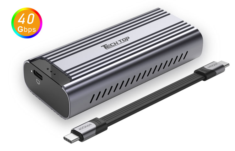S1226A: Thunderbolt 3& USB 40Gbps to M.2 PCIe 3x4 （PCIe NVMe）  SSD Enclosure