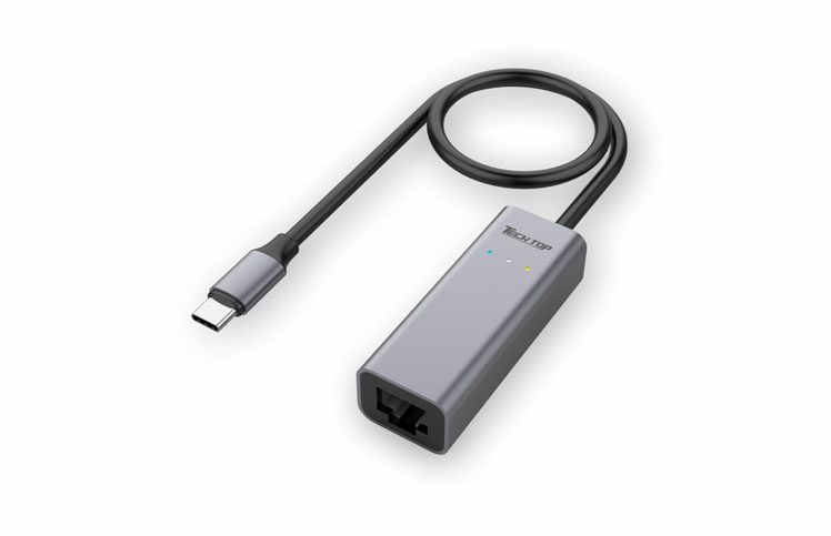 U1313A: USB3.2 Gen1 Type-C to 2.5Gbps  Ethernet Converter, Aluminum Case