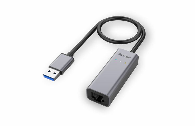 U1313B: USB3.2 Gen1 Type-A to 2.5Gbps  Ethernet Converter, Aluminum Case