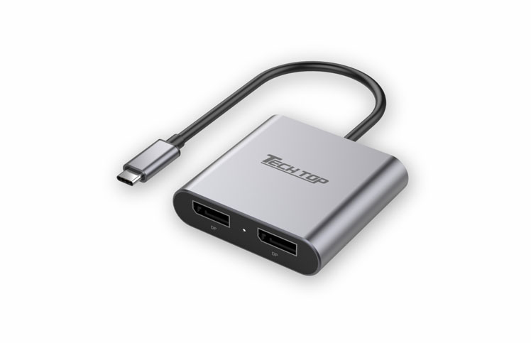 V1404A: Type-C to Dual DP Converter with MST， Aluminum Case