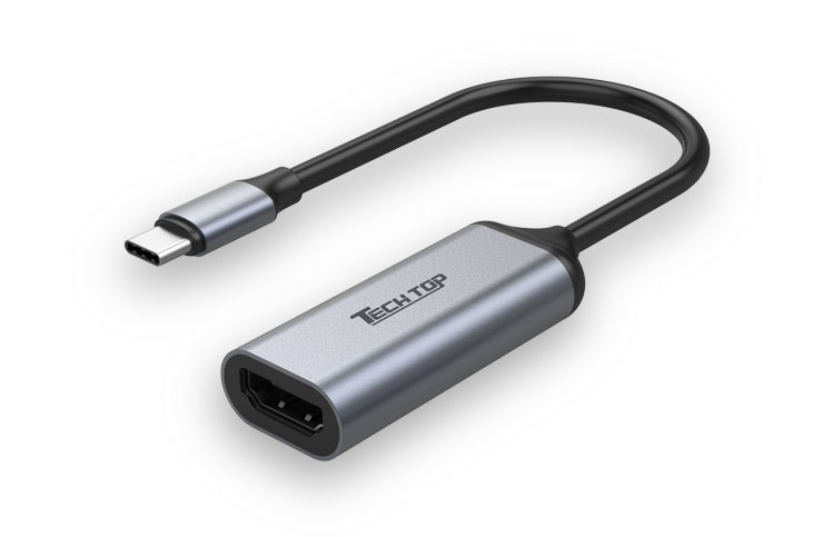 V1420A: Type-C to Video 4K@60Hz Converter, Aluminum Case with 15cm cable