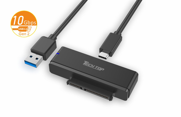 Y-1095A: USB3.1 Gen2 Type-C SATA Adapter to 2.5 3.5