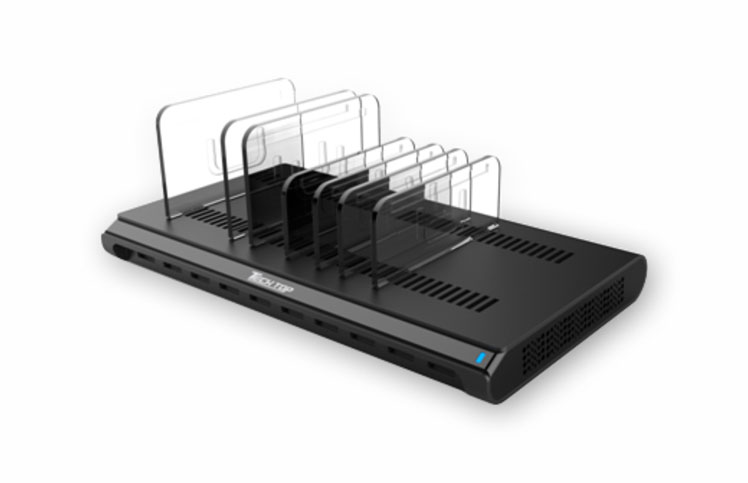 Y-2189: 96W, USB 10-Port Smart Charging Hub  (with Bracket Stand)