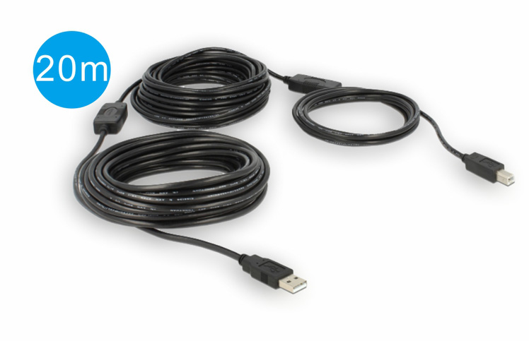 Y-264: 20M, USB 2.0 AM to BM Active Extension Cable