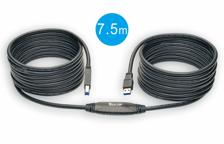 Y-3014: 7.5M, USB 3.2 Gen1 AM to BM Active Extension Cable
