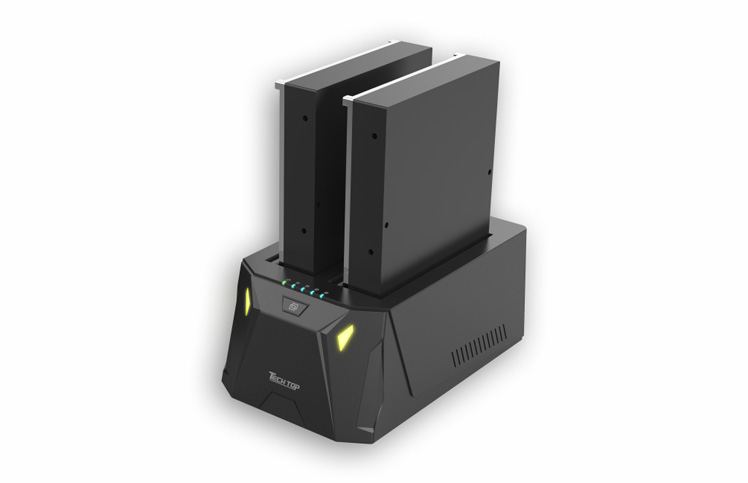 Y-3028: USB3.0 to Dual SATA 6G Docking Station with Offline  Clone Function (Gaming Style)