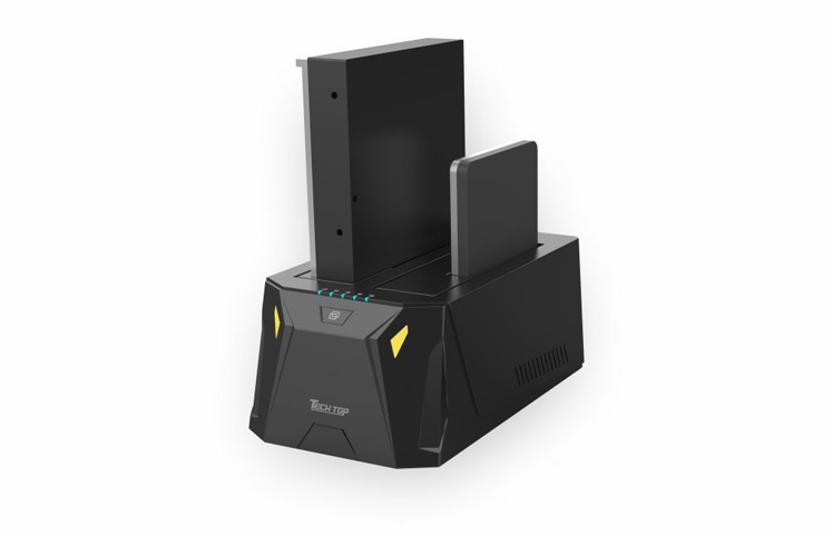 Y-3028A: USB3.2 Gen1 Type-C to Dual SATA 6G Docking Station with Offline Clone Function