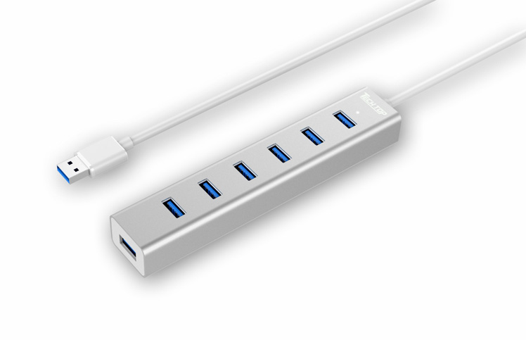 Y-3090: USB3.0 7-Port Aluminium HUB