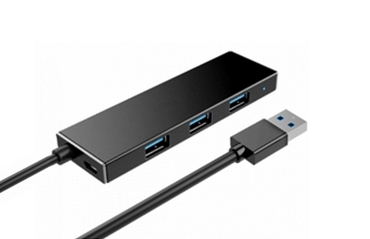 Y-3195: Ultra Slim 4 Port USB 3.0 Hub w/ Micro B Power Connector