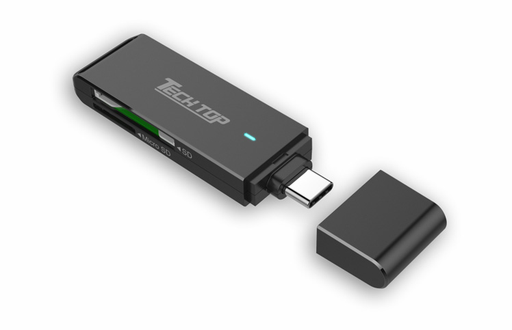 Y-9328: USB3.0 Type-C SD / Micro SD Card Reader