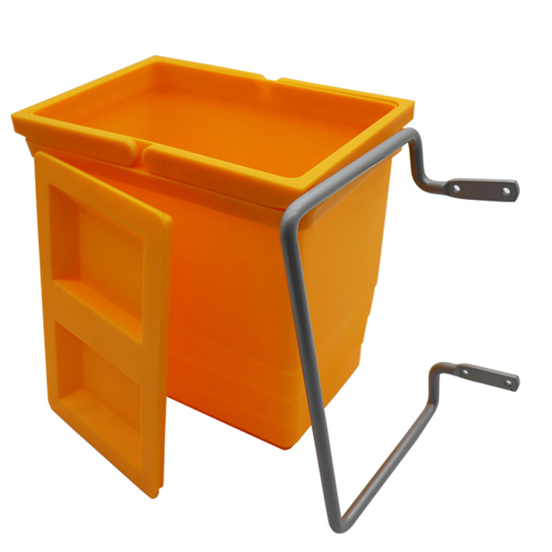 橱柜垃圾桶挂门桶 厨房家用可挂式门背有盖桶 厨柜柜内壁挂收纳桶