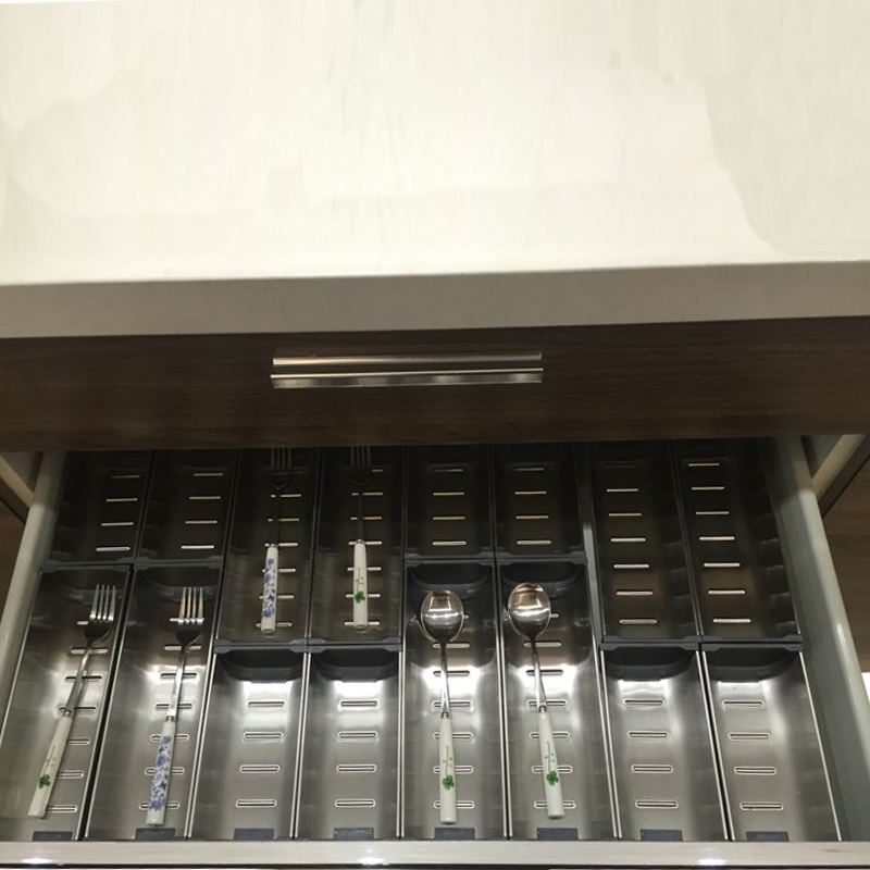 HOFFNUNG橱柜304不锈钢厨房抽屉刀叉筷子餐具收纳分格分隔分割盒
