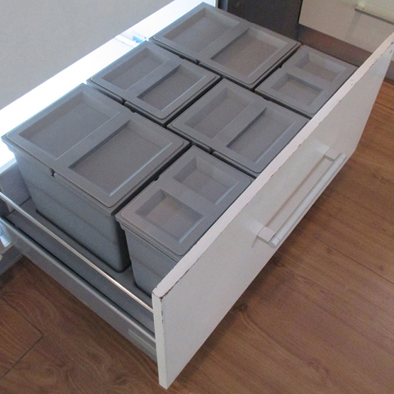 800柜抽屉分类储物桶 橱柜分类收纳箱 塑料抽屉分隔整理箱大号