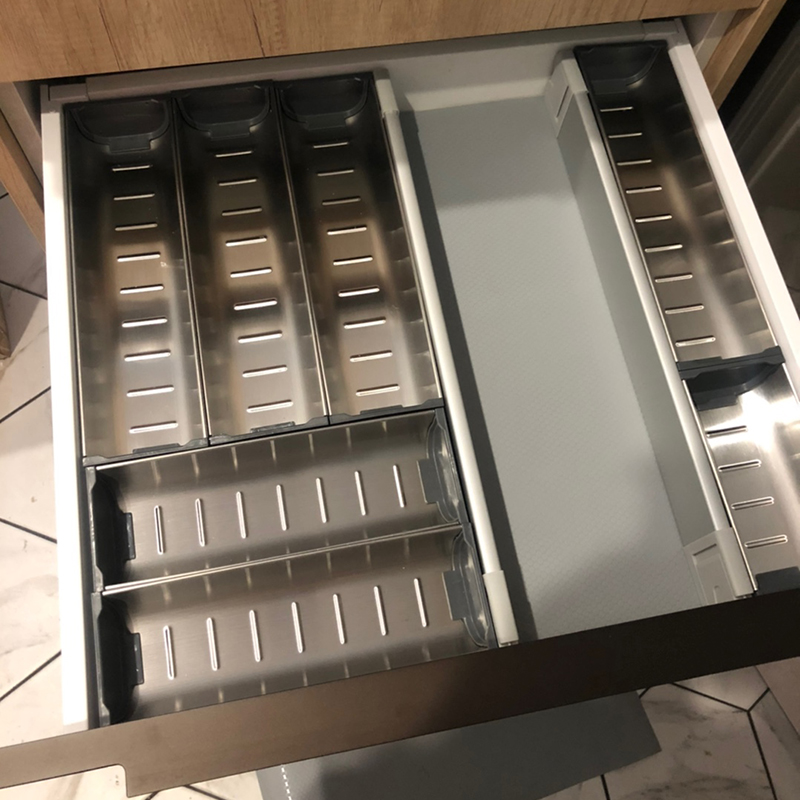 600柜厨房橱柜厨柜抽屉家用刀叉收纳分隔收纳盒304不锈钢餐具整理