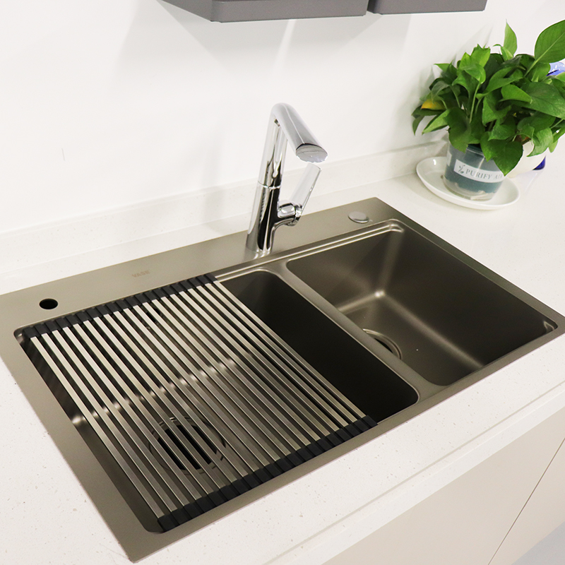 厨房304不锈钢水槽沥水架 水池碗碟盆折叠沥水篮滤水漏水篮沥水帘