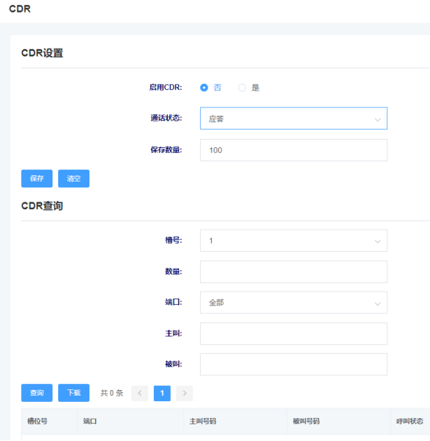 国威48口IAD语音网关CDR设置说明图片 国威48口IAD语音网关CDR设置说明图片