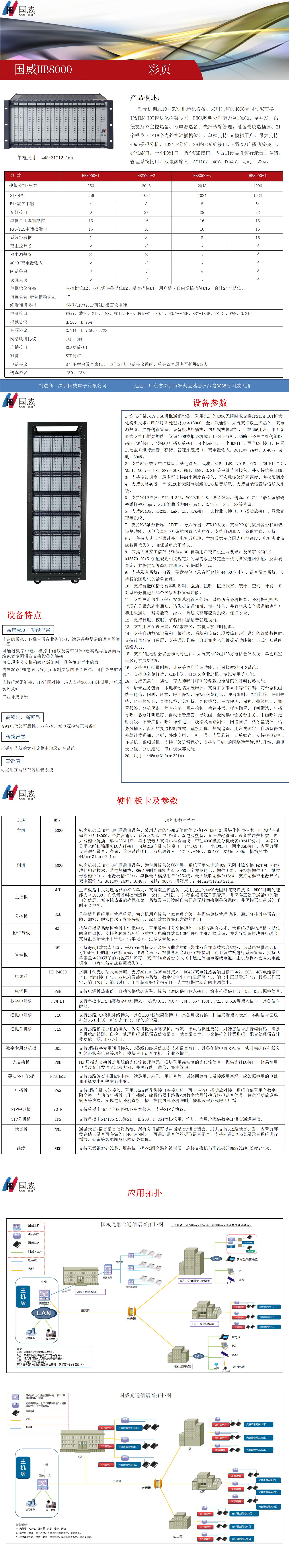 国威HB8000彩页说明图片