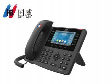 国威GW28G,4.3英寸彩屏无线WiFi蓝牙EHS耳机,千兆SIP网络电话机