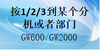 怎么设置打进按1、2、3到某个分机或者部门,国威GW600程控电话交换机,电话系统