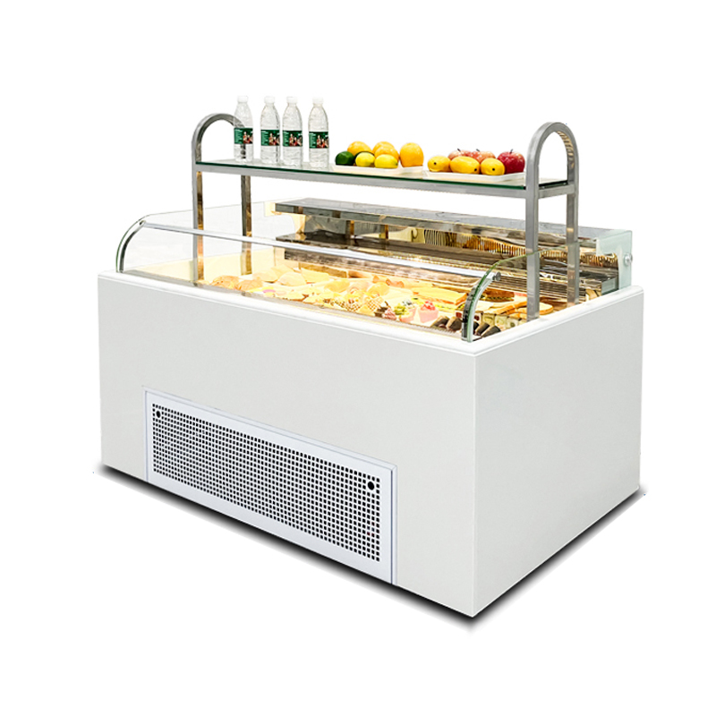 单边弧形卧式敞开式三明治柜 蛋糕冷藏柜