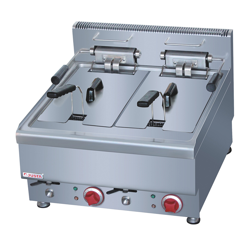 台式电炸炉 双缸双筛电炸锅  商用炸炉