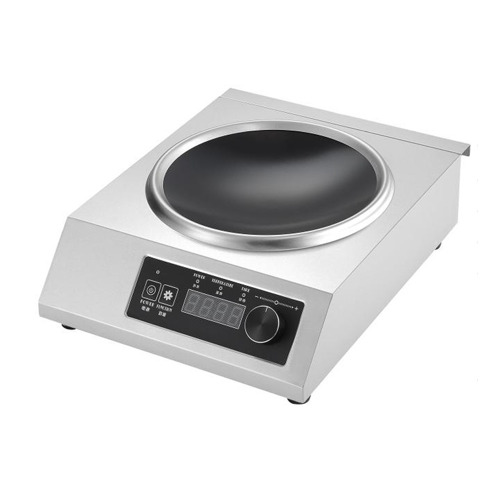 3500W 商用电磁炉 台式凹炉按键+旋钮款 数码显示