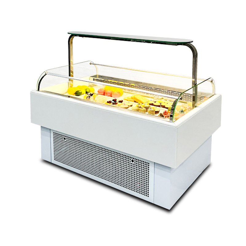 双边弧形卧式敞开式三明治柜 蛋糕冷藏柜